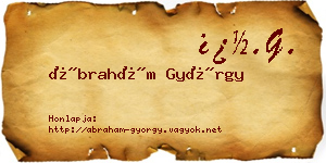 Ábrahám György névjegykártya