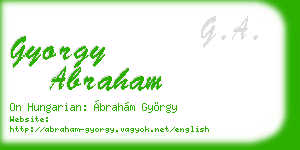 gyorgy abraham business card