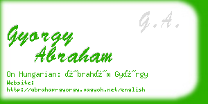 gyorgy abraham business card